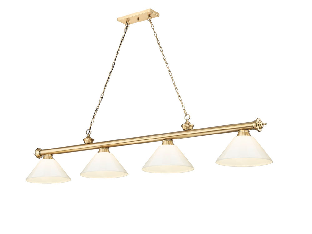 Z-Lite Canada - Four Light Billiard - Cordon - Heritage Brass- Union Lighting Luminaires Decor
