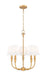 Z-Lite Canada - Five Light Chandelier - Tova - Rubbed Brass- Union Lighting Luminaires Decor