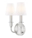 Z-Lite Canada - Two Light Wall Sconce - Tova - Brushed Nickel- Union Lighting Luminaires Decor