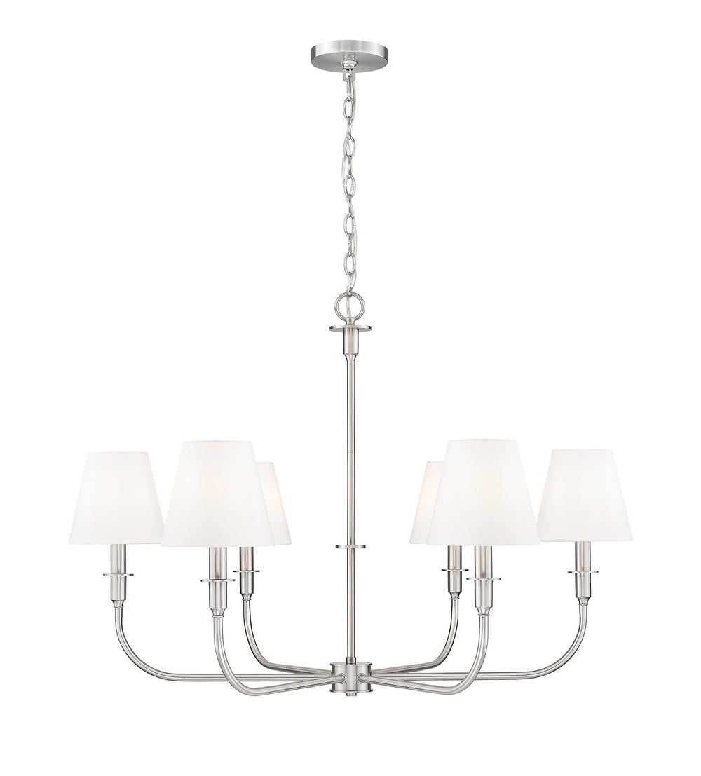 Z-Lite Canada - Six Light Chandelier - Tova - Brushed Nickel- Union Lighting Luminaires Decor