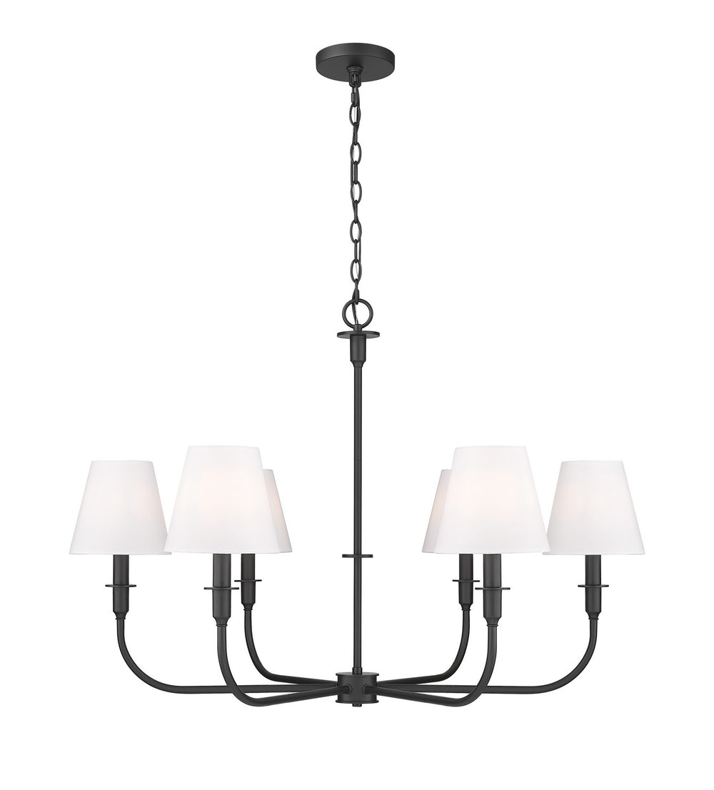 Z-Lite Canada - Six Light Chandelier - Tova - Matte Black- Union Lighting Luminaires Decor