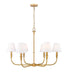 Z-Lite Canada - Six Light Chandelier - Tova - Rubbed Brass- Union Lighting Luminaires Decor