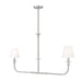 Z-Lite Canada - Two Light Linear Chandelier - Tova - Brushed Nickel- Union Lighting Luminaires Decor