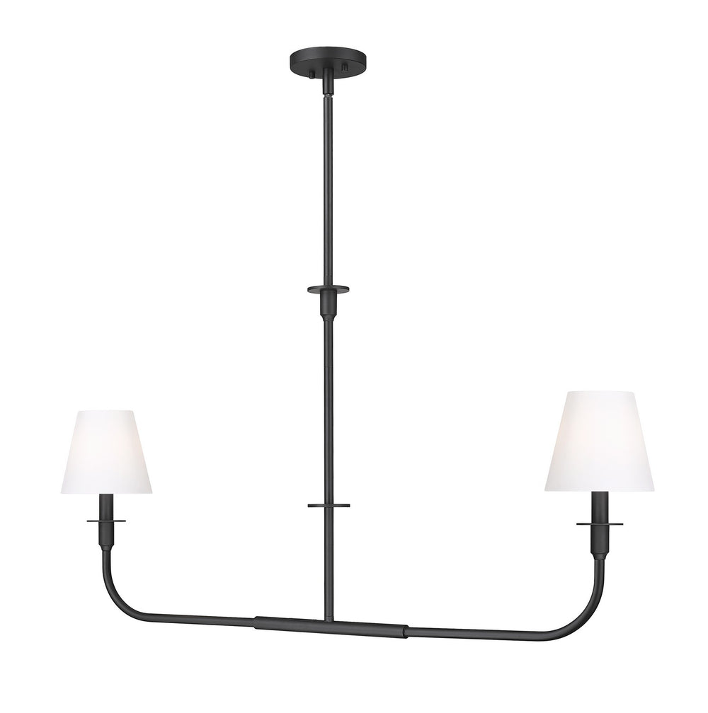 Z-Lite Canada - Two Light Linear Chandelier - Tova - Matte Black- Union Lighting Luminaires Decor