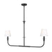 Z-Lite Canada - Two Light Linear Chandelier - Tova - Matte Black- Union Lighting Luminaires Decor