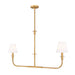 Z-Lite Canada - Two Light Linear Chandelier - Tova - Rubbed Brass- Union Lighting Luminaires Decor
