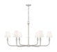 Z-Lite Canada - Six Light Chandelier - Tova - Brushed Nickel- Union Lighting Luminaires Decor