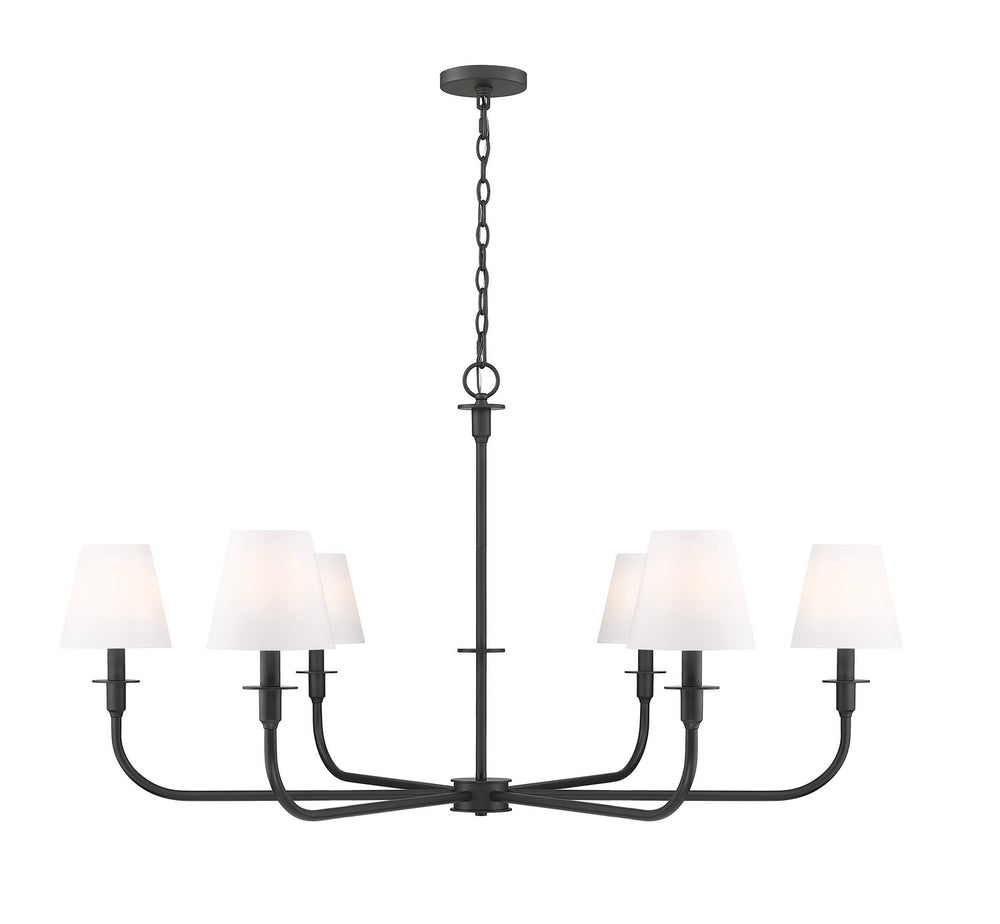 Z-Lite Canada - Six Light Chandelier - Tova - Matte Black- Union Lighting Luminaires Decor