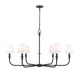 Z-Lite Canada - Six Light Chandelier - Tova - Matte Black- Union Lighting Luminaires Decor