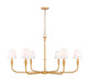 Z-Lite Canada - Six Light Chandelier - Tova - Rubbed Brass- Union Lighting Luminaires Decor