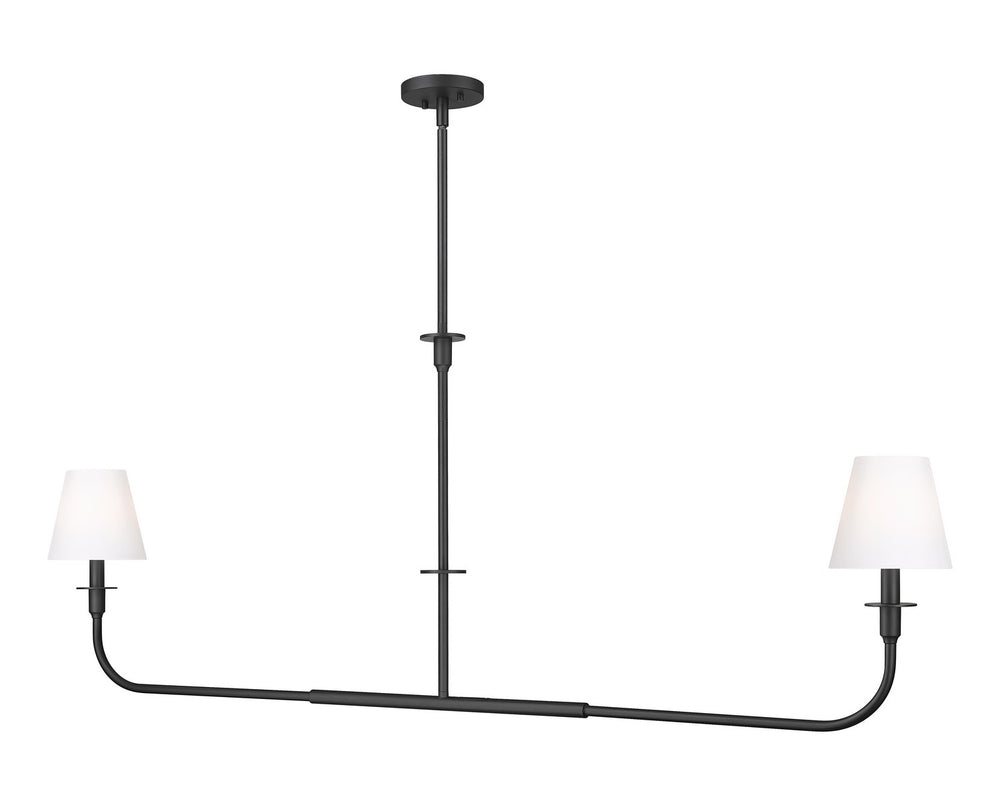 Z-Lite Canada - Two Light Linear Chandelier - Tova - Matte Black- Union Lighting Luminaires Decor