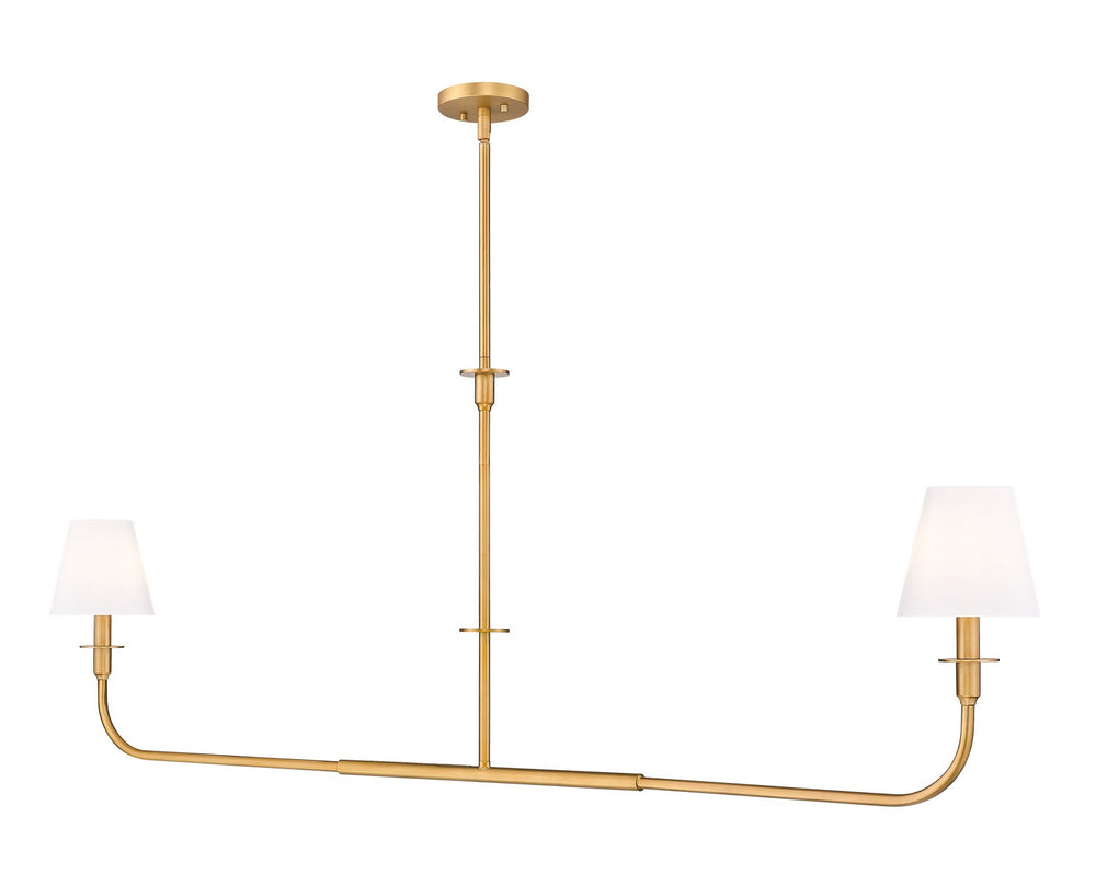Z-Lite Canada - Two Light Linear Chandelier - Tova - Rubbed Brass- Union Lighting Luminaires Decor