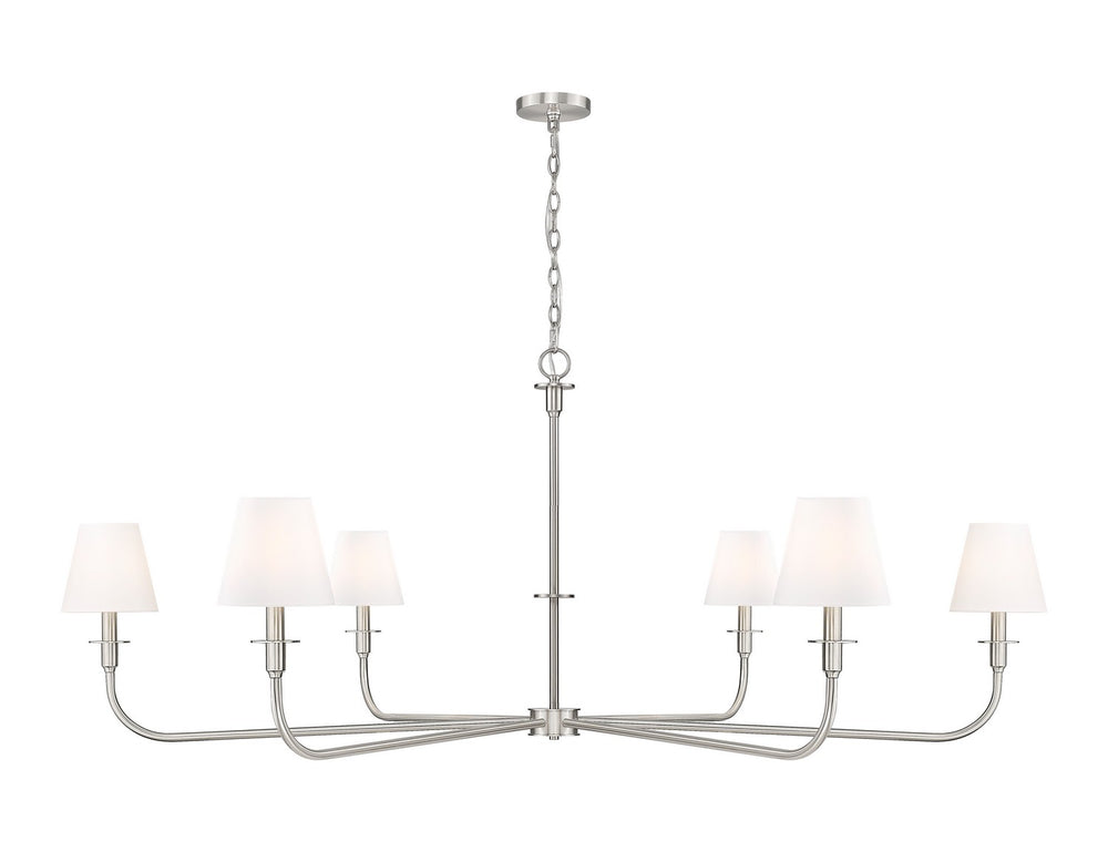 Z-Lite Canada - Six Light Chandelier - Tova - Brushed Nickel- Union Lighting Luminaires Decor