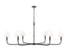 Z-Lite Canada - Six Light Chandelier - Tova - Matte Black- Union Lighting Luminaires Decor