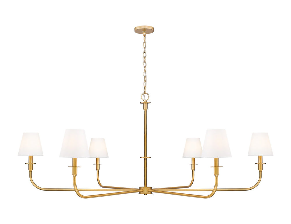 Z-Lite Canada - Six Light Chandelier - Tova - Rubbed Brass- Union Lighting Luminaires Decor