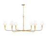 Z-Lite Canada - Six Light Chandelier - Tova - Rubbed Brass- Union Lighting Luminaires Decor