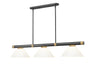 Z-Lite Canada - Three Light Billiard - Vanguard - Matte Black + Rubbed Brass- Union Lighting Luminaires Decor
