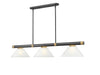 Z-Lite Canada - Three Light Billiard - Vanguard - Matte Black + Rubbed Brass- Union Lighting Luminaires Decor