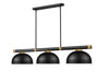 Z-Lite Canada - Three Light Billiard - Vanguard - Matte Black + Rubbed Brass- Union Lighting Luminaires Decor