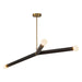 Kuzco Canada - LED Chandelier - Calla - Brushed Gold/Black Vegan Leather- Union Lighting Luminaires Decor