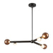 Kuzco Canada - LED Chandelier - Reese - Urban Bronze/Amber Glass- Union Lighting Luminaires Decor