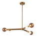 Kuzco Canada - LED Chandelier - Reese - Vintage Brass/Amber Glass- Union Lighting Luminaires Decor