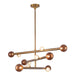 Kuzco Canada - LED Chandelier - Reese - Vintage Brass/Amber Glass- Union Lighting Luminaires Decor