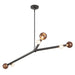 Kuzco Canada - LED Chandelier - Reese - Urban Bronze/Amber Glass- Union Lighting Luminaires Decor