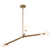 Kuzco Canada - LED Chandelier - Reese - Vintage Brass/Opal Glass- Union Lighting Luminaires Decor