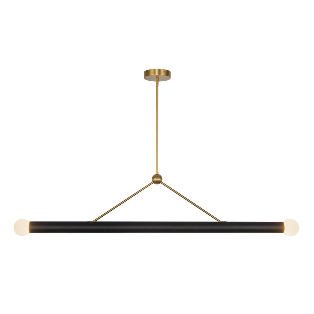 Kuzco Canada - LED Linear Pendant - Calla - Brushed Gold/Black Vegan Leather- Union Lighting Luminaires Decor