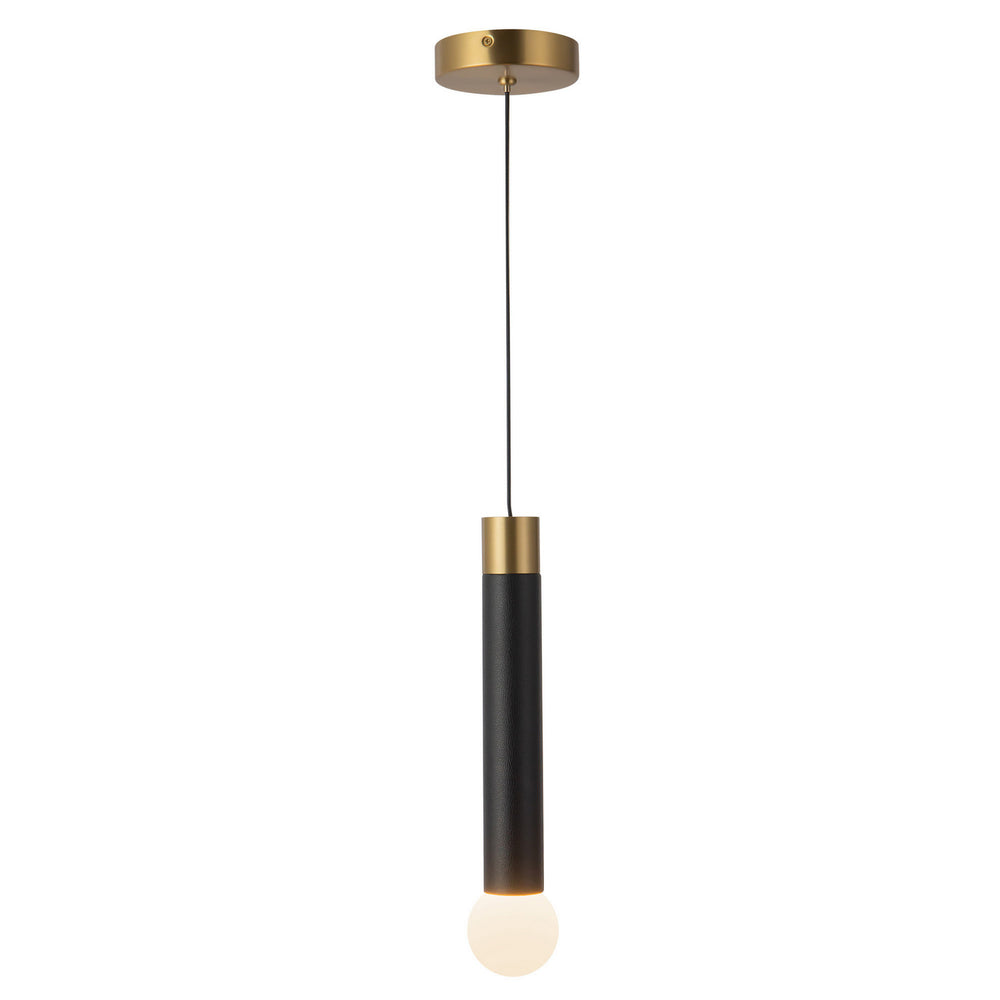 Kuzco Canada - LED Pendant - Calla - Brushed Gold/Black Vegan Leather- Union Lighting Luminaires Decor