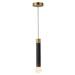 Kuzco Canada - LED Pendant - Calla - Brushed Gold/Black Vegan Leather- Union Lighting Luminaires Decor