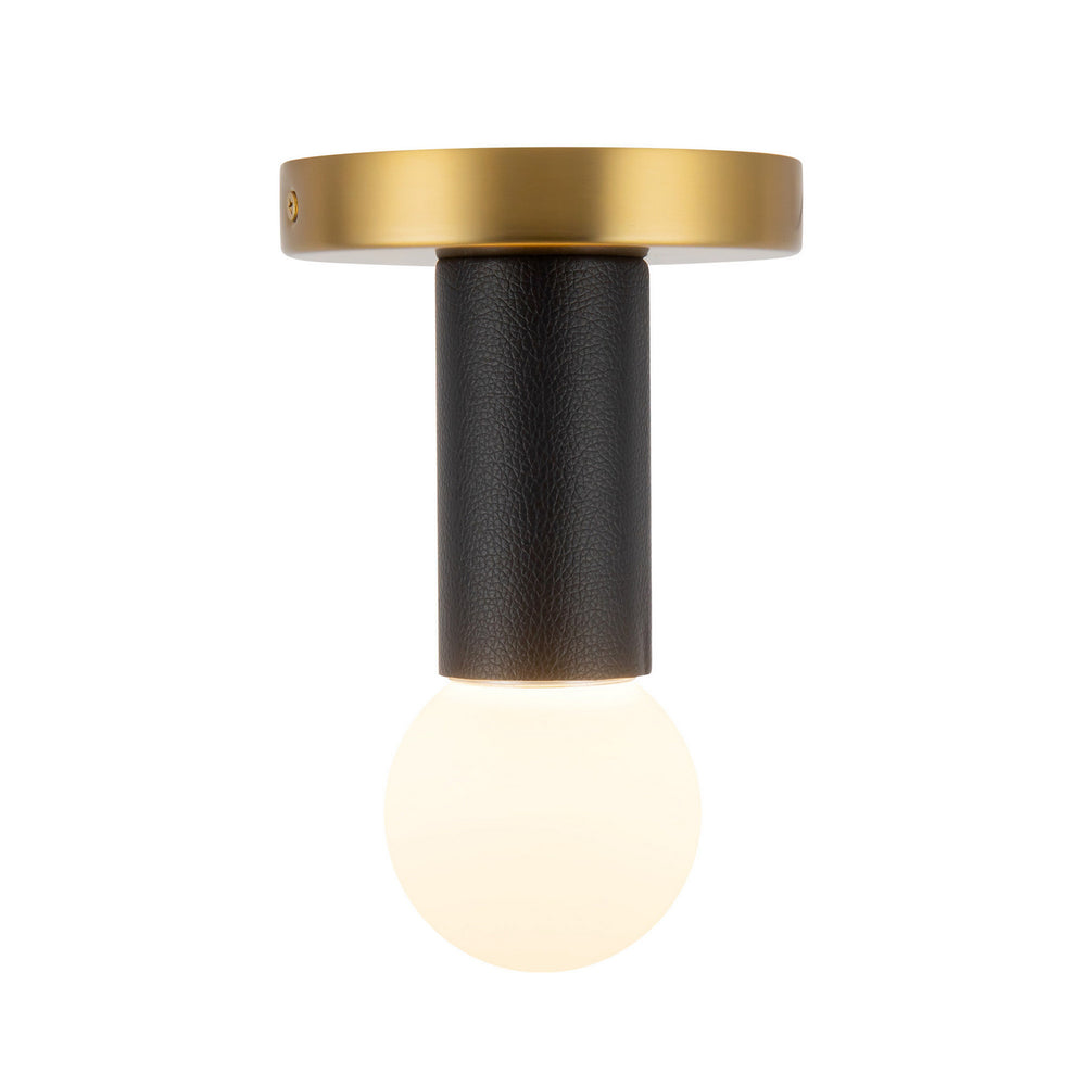 Kuzco Canada - LED Flush Mount - Calla - Brushed Gold/Black Vegan Leather- Union Lighting Luminaires Decor