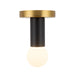 Kuzco Canada - LED Flush Mount - Calla - Brushed Gold/Black Vegan Leather- Union Lighting Luminaires Decor