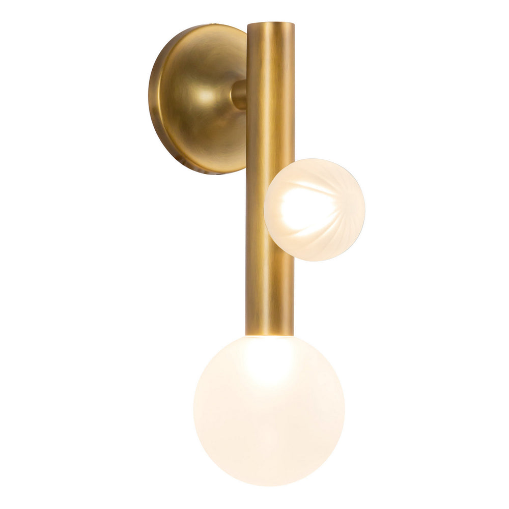 Kuzco Canada - LED Wall Sconce - Reese - Vintage Brass/Opal Glass- Union Lighting Luminaires Decor
