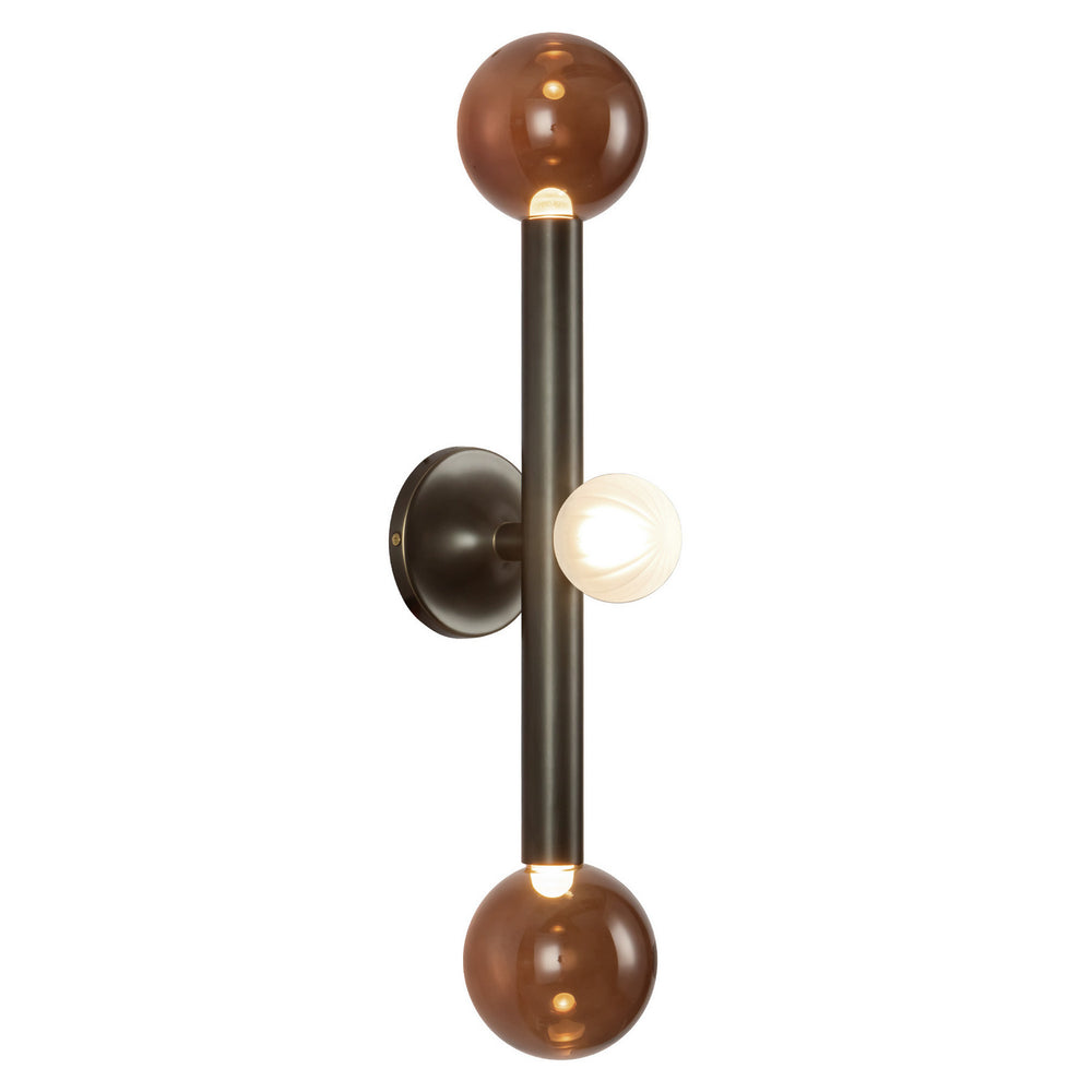 Kuzco Canada - LED Vanity Light - Reese - Urban Bronze/Amber Glass- Union Lighting Luminaires Decor