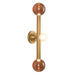 Kuzco Canada - LED Vanity Light - Reese - Vintage Brass/Amber Glass- Union Lighting Luminaires Decor