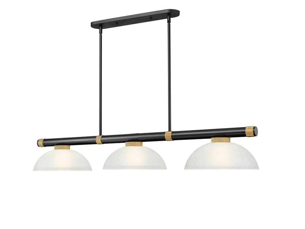 Z-Lite Canada - Three Light Billiard - Vanguard - Matte Black + Rubbed Brass- Union Lighting Luminaires Decor