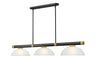 Z-Lite Canada - Three Light Billiard - Vanguard - Matte Black + Rubbed Brass- Union Lighting Luminaires Decor