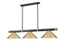 Z-Lite Canada - Three Light Billiard - Vanguard - Matte Black + Rubbed Brass- Union Lighting Luminaires Decor