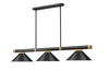 Z-Lite Canada - Three Light Billiard - Vanguard - Matte Black + Rubbed Brass- Union Lighting Luminaires Decor