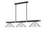 Z-Lite Canada - Three Light Billiard - Vanguard - Matte Black + Rubbed Brass- Union Lighting Luminaires Decor