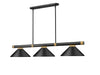 Z-Lite Canada - Three Light Billiard - Vanguard - Matte Black + Rubbed Brass- Union Lighting Luminaires Decor