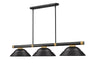 Z-Lite Canada - Three Light Billiard - Vanguard - Matte Black + Rubbed Brass- Union Lighting Luminaires Decor