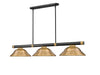 Z-Lite Canada - Three Light Billiard - Vanguard - Matte Black + Rubbed Brass- Union Lighting Luminaires Decor