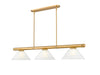 Z-Lite Canada - Three Light Billiard - Vanguard - Rubbed Brass- Union Lighting Luminaires Decor