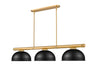 Z-Lite Canada - Three Light Billiard - Vanguard - Rubbed Brass- Union Lighting Luminaires Decor