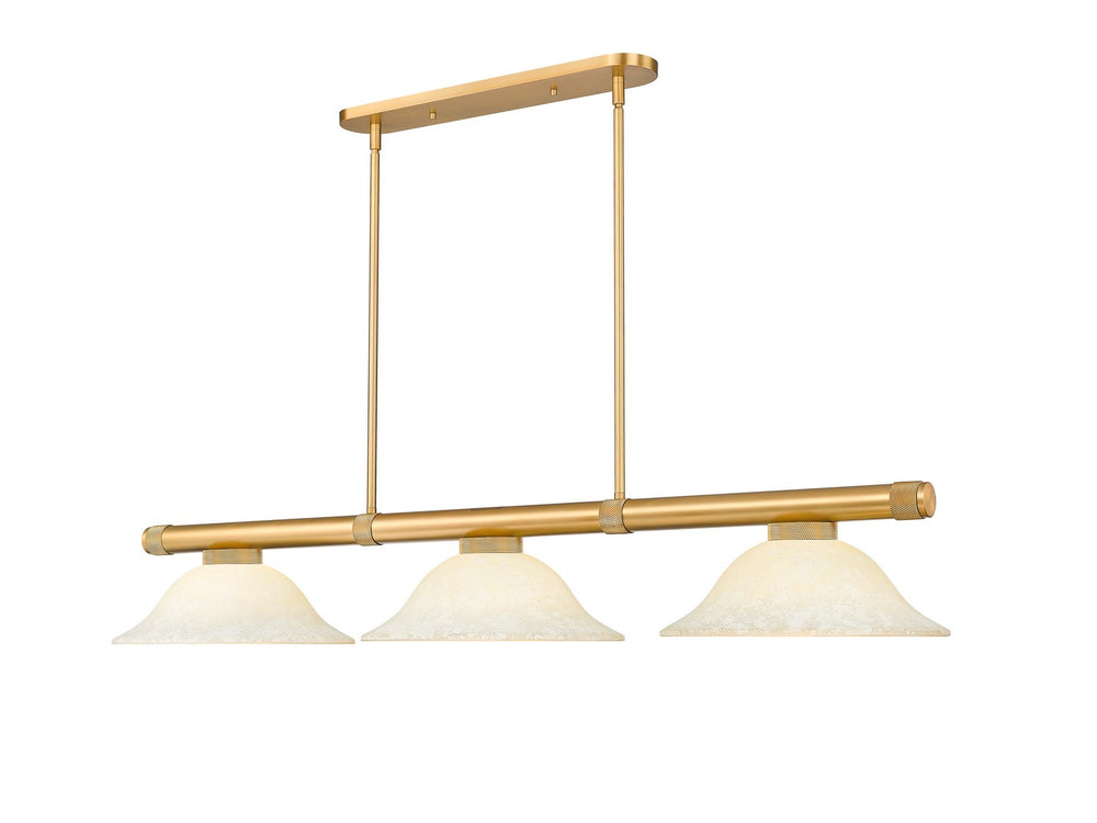 Z-Lite Canada - Three Light Billiard - Vanguard - Rubbed Brass- Union Lighting Luminaires Decor