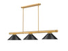 Z-Lite Canada - Three Light Billiard - Vanguard - Rubbed Brass- Union Lighting Luminaires Decor