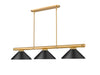 Z-Lite Canada - Three Light Billiard - Vanguard - Rubbed Brass- Union Lighting Luminaires Decor